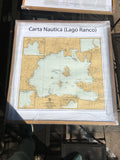Carta Náutica Lago Ranco sin marco con paneles de detalle, batimetría oficial SHOA