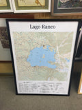Mapa IGM Lago Ranco marco negro, cartografía oficial