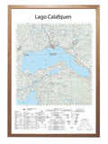 Lago Calafquen | Mapa IGM | Con marco o sin Marco | Mapas del Sur