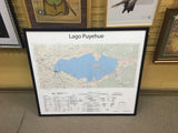 Mapa IGM Lago Puyehue enmarcado en marco negro – Mapas del Sur