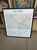 Mapa IGM Lago Rapel enmarcado en marco negro – Mapas del Sur