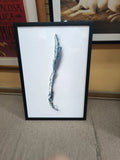 Mapa Chile Relieve 3D con marco negro | Hecho a mano en papel | Mapas del Sur