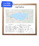 Lago Puyehue IGM 85x76 cm | Con o sin marco | Mapa IGM | Mapas del Sur