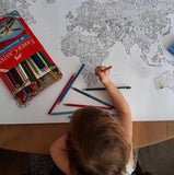 Mapa Mundi para pintar 100x55 cm | tela canvas seda | entrega a domicilio | Mapas del Sur