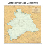 Carta Náutica Lago Llanquihue 70x70 | Carta Náutica | Con o sin marco | Mapas del Sur